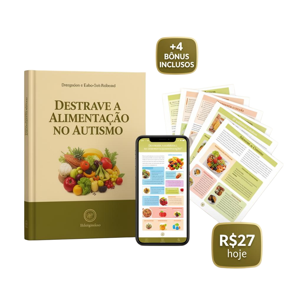 Kit completo Destrave a Alimentação no Autismo — ebook, smartphone e bônus